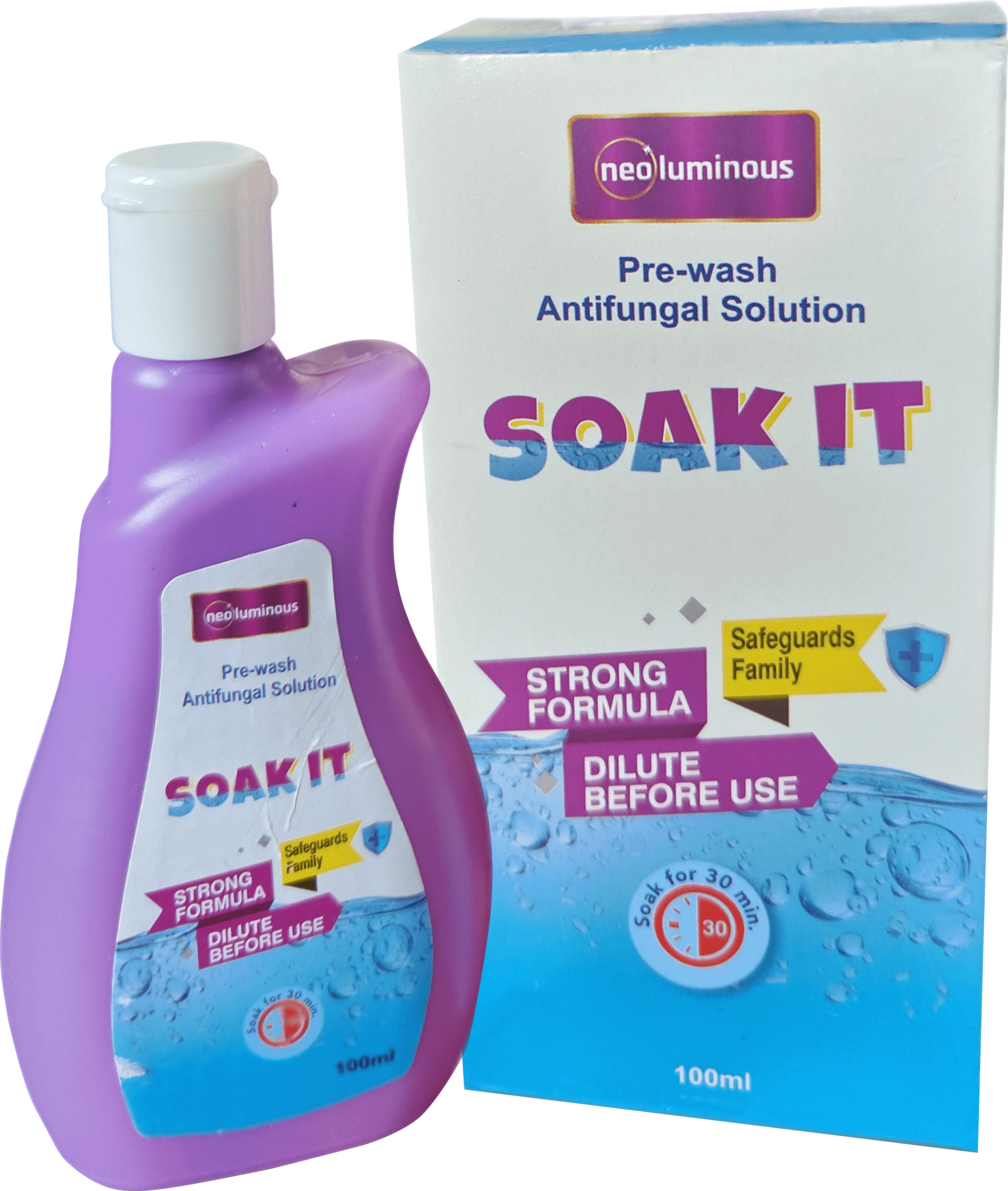 SOAK IT Prewash Antifungal Solution